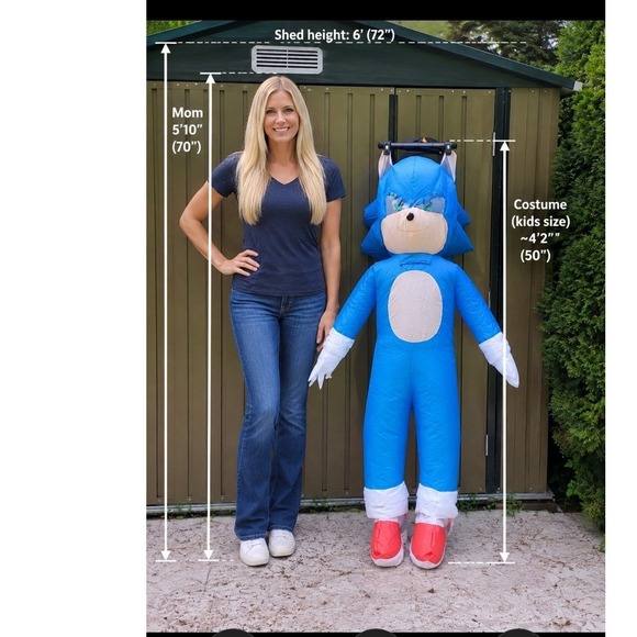 Disguise Other - Kids Sonic Hedgehog 3 Inflatable Costume Disguise One Size 43"-53.5" tall nwt